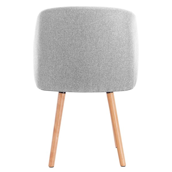 Rootz matstolsset - Sittensemble - Köksstolar - Middagspallar - Komfortstolar - Linnekudde sittplatser - Måltidsbänkar - Ljusgrå - 45x46cm Sitsstorlek