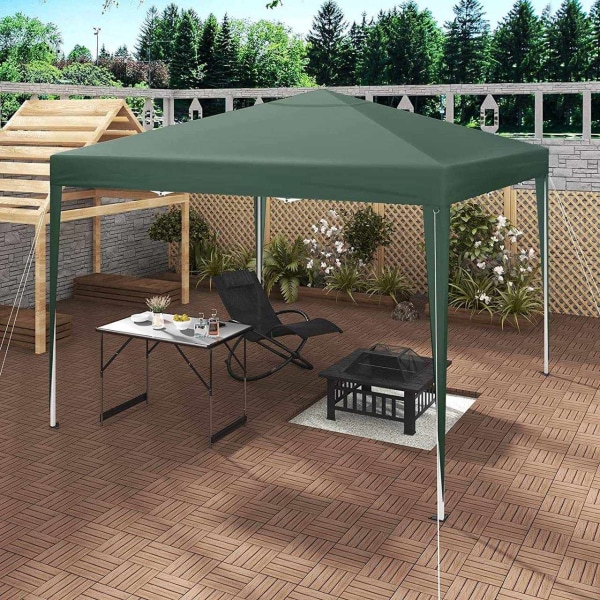 Rootz Gazebo Pop-Up -teltta - Vedenpitävä pagodi - Aurinkosuojakatos - UV- ja sateenkestävä - Helppo asennus - Säädettävä korkeus - 3 x 3 m Vihreä