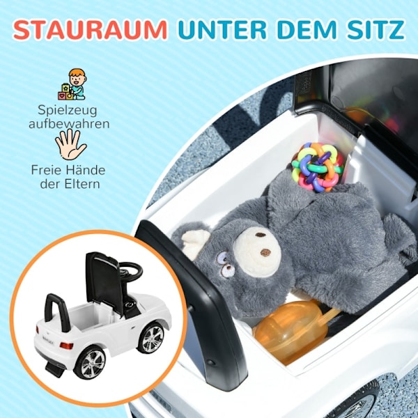 Rootz Bentley Bentayga Ride-On Car - Børneskydebil - Børnehjul - Anti-tip funktion - Komfortabelt ryglæn - Musikspil - 67 cm x 29 cm x 39 cm