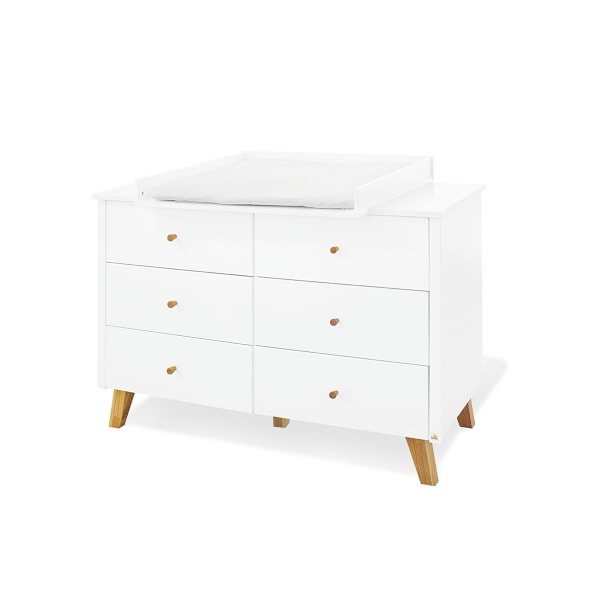 Rootz Changing Unit 'Pan' Extra Wide - Baby Dresser - Nursery Station - Justerbar installation - 140 cm x 56/78cm x 101cm