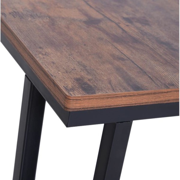 Rootz Sidebord - På hjul - C-Shape - Opbevaringshylde - Stål - MDF - Sort-brun - 51 x 36 x 61 cm