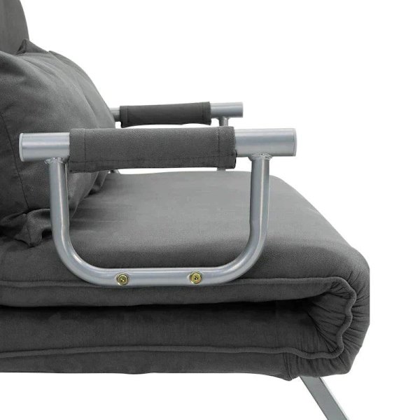 Rootz Sovesofa - Dobbeltsofa - Lænestolsseng - Gæsteseng - Sammenklappelig seng - Grå - 105 x 80 x 78 cm