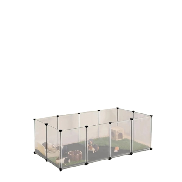 Rootz Small Animal Enclosion - Playpen til hamstere - gulvpaneler - Vandtæt overflade - 143 cm x 73 cm x 46 cm