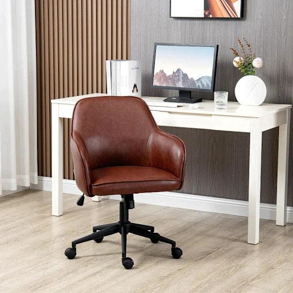Rootz kontorsstol - Justerbar i höjdled - Vridfunktion - Brun - 58,5 cm x 62 cm x 91 cm