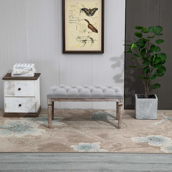 Rootz-pehmustettu sohva - Vuodesohva - Classic/Vintage - Harmaa - 81 x 41 x 41 cm