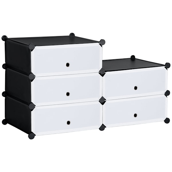 Rootz Modular Shoe Shelf System - Storage Rack - Shoe Organizer - Anpassningsbar design - 49 cm x 36,5 cm x 108 cm