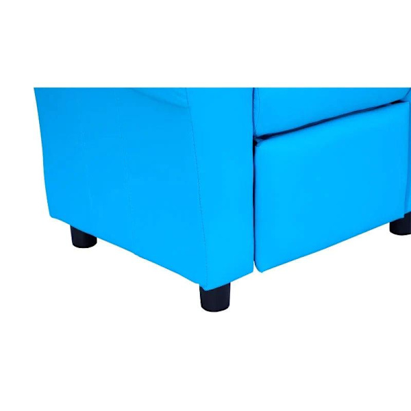Rootz Børnelænestol - Minilænestol - Børnesofa - Hvilelænestol - Liggefunktion - Indbygget kopholder - Blå - 62 x 52 x 69 cm