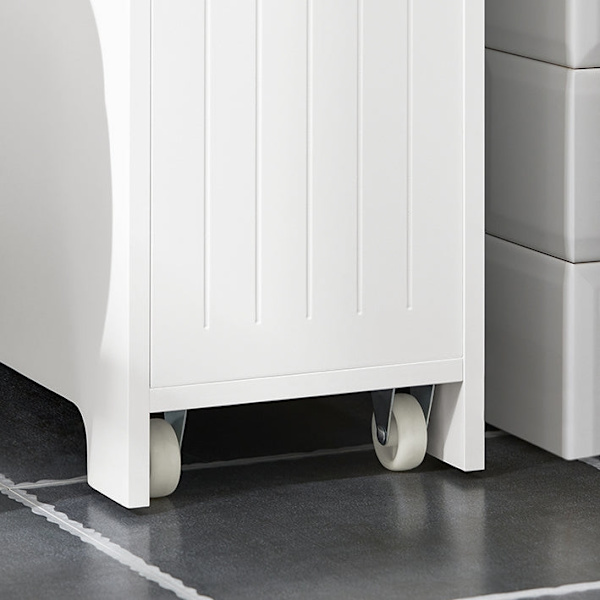 Rootz Niche Opbevaringsvogn - Køkkenvogn - Badeværelsesskab - Mobil og stabil - Rigelig opbevaring - MDF-konstruktion - 20cm x 75cm x 60cm