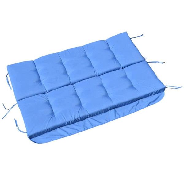 Rootz Sittdyna - Dynsats - Stolsdyna - Gungdyna - Kuddesits - Trädgårdsgungdyna - Ryggkudde Sidokudde - Blå - 170L x 100W x 8H cm