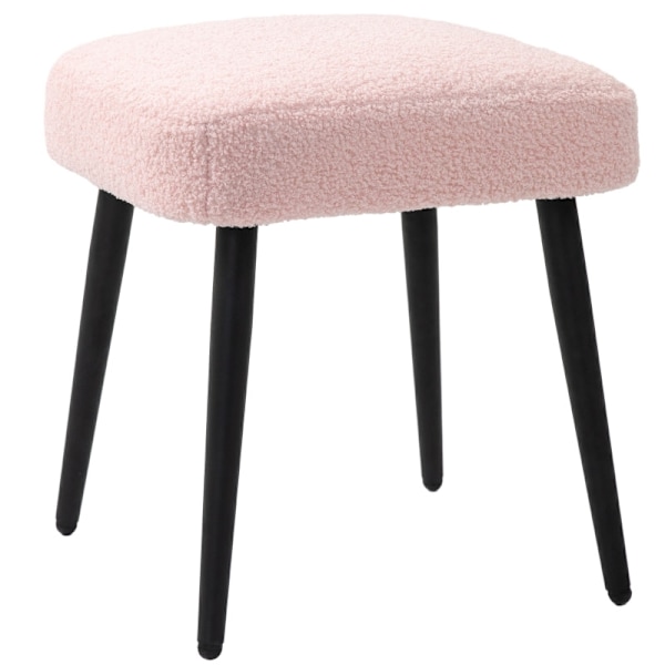 Rootz Taburet - Accent Chair - Fodstøtte - Cashmere Look - Pink - 42 cm x 42 cm x 47 cm - Ideel til moderne møbler og komfort