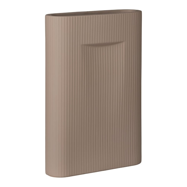 Rootz Ceramic Vase - Decorative Brown Vase - Stylish Home Decor - Elegant Design - 24cm x 8,5 cm x 35,5 cm