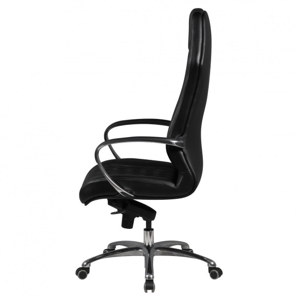 Rootz Executive Chair - Kontorsstol - Äkta läder - Armstöd i aluminium - Ergonomisk design - Andas - 126cm x 70cm x 70cm