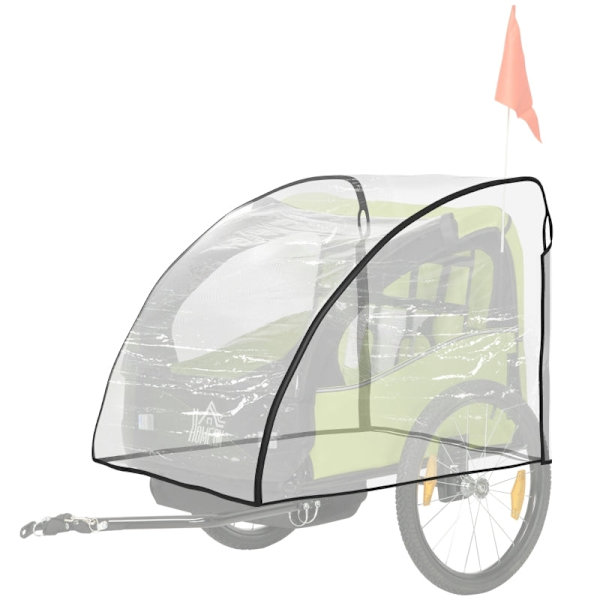 Rootz regnskydd för barncykelvagn - Vattentätt skydd - Barnsäkert skydd - Giftfri polyeten - 76cm x 61cm x 61cm