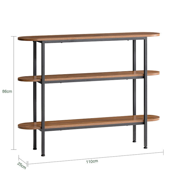 Rootz konsolbord - entrebord - skænk - sidebord - robust og rummeligt - justerbare fødder - væg sikker vippelås - PB(E1) & metal - 110 cm x 86 cm x 25