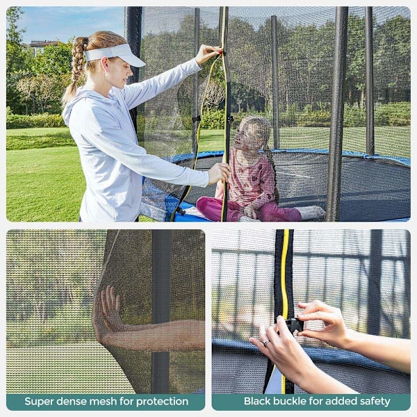 Rootz Trampolin - Utomhusstudsmatta - Barnstudsmatta - Ministudsmatta - Trampolinpark - Hoppstudsmatta - Svart/Grön