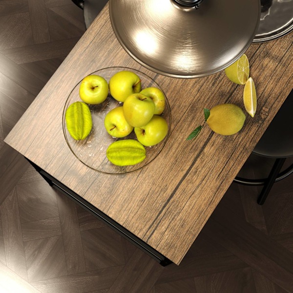 Rootz 3 -delat ätuppsättning med barbord - Small Kitchen Set - Space Saving Dining - Extra förvaring, 90 x 50 x 90,5 cm bord, 36 x 47 x 91 cm stolar