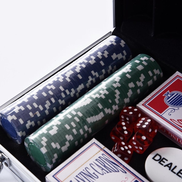 Rootz Poker Case - musta, punainen, vihreä - muovi, alumiini - 11,61 cm x 8,07 cm x 2,56 cm