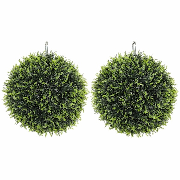 Rootzin keinotekoinen kasvisarja 2 - koristeelliset kasvit - Faux -kasvit - UV -kestävä - Lush ympäri vuoden - 45 cm: n halkaisija