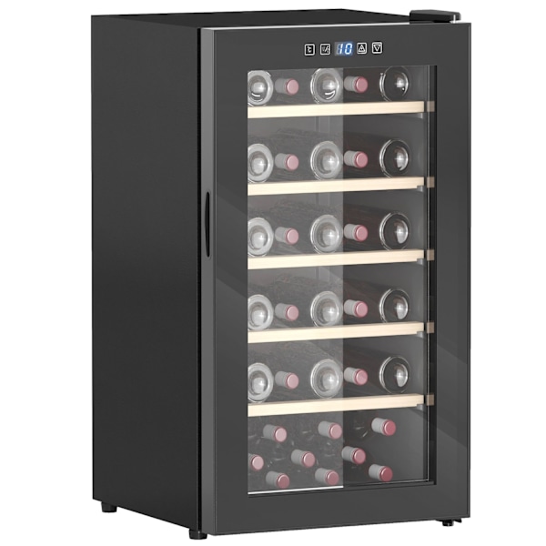 Rootz Wine Kylskåp - Dryck Kylskåp - Wine Cooler - LED Display - 45.1x53.8x79.8cm - 41 flaskkapacitet