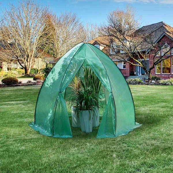 Rootz Conical Greenhouse - Trädgårdsskydd - Växtskydd - UV-skydd, hållbar design, Optimal ventilation - 240cm x 200cm x 240cm / 160cm x 180cm x 160cm