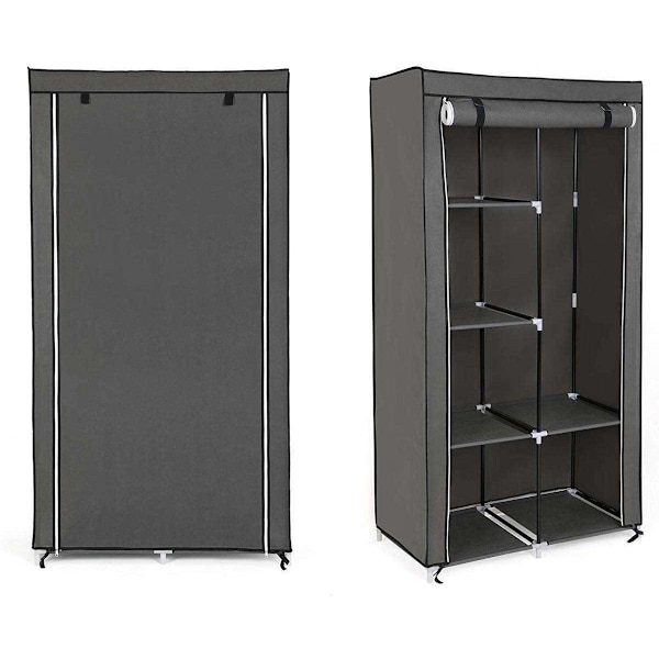 Rootz Garderobe - Sammenfoldelige Garderobeskabe - Garderobe Sammenfoldelig Grå