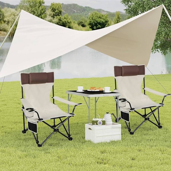 Rootz Ultimate Outdoor Folding Chair - Bærbar Stol - Justerbar Lounge Chair - Slidstærkt 600D Oxford stof - Let og kompakt - Justerbart ryglæn - 58,5