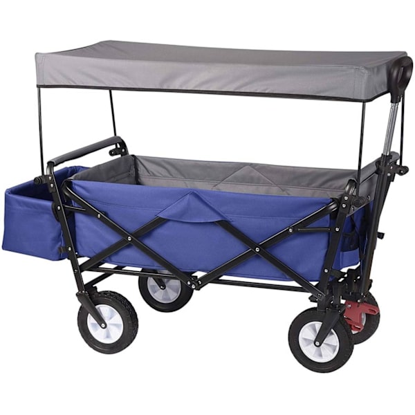 Rootz hopfällbar handkärra - Bruksvagn - Trädgårdsvagn - Hållbar konstruktion - Kraftig lastkapacitet - Enkel förvaring - 120 cm x 51 cm x 93 cm