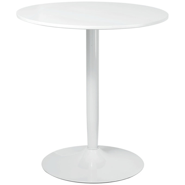 Rootz matbord för 2 personer - Elegant köksbord - Modernt matsal med litet utrymme - Pulverlackerad stålstomme - Ø70 x 75H cm - MDF och stålkonstrukti