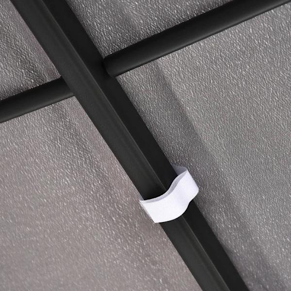 Rootz Gazebo - Pergola Gazebo - Gazebo Canopy-tält - Metall - Polyester - Grå - 297x297cm