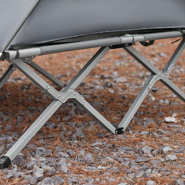 Rootz 4-i-1 campingteltsæt - Camp seng - Camping liggestol - Sovepose - Holdbar Oxford Nylon - Nem transport - Myggebeskyttelse - 194cm x 157cm x 145c