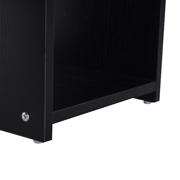 Rootz Desk - Computer Table - Extendable Tabletop - Office Table - PC Table - Black/White - Processed Wood