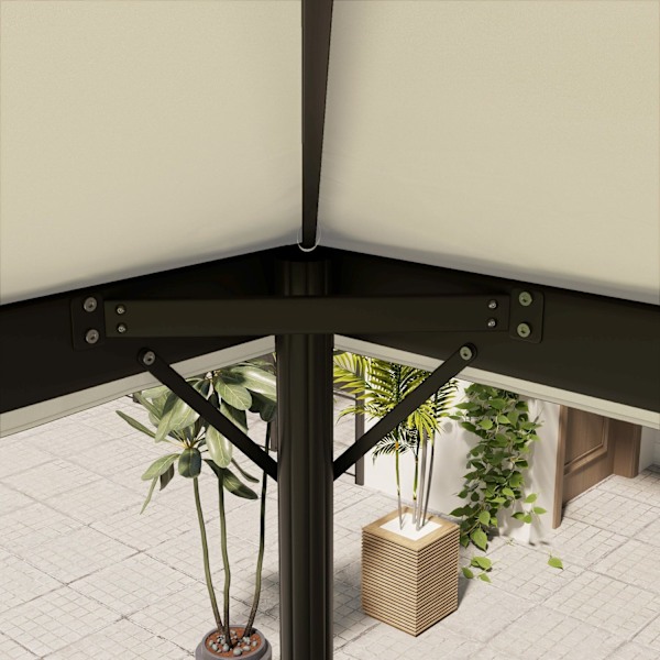 Rootz Gazebo Ersättningstak - Tarpaulin - Pavilion tak - Solskydd UPF30+ - 400 cm x 300 cm - vitt