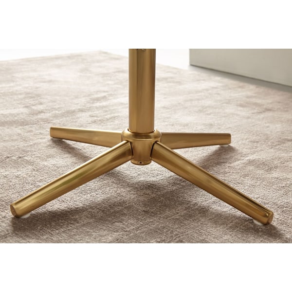 Rootz drejestol - Skrivebordsstol - Fløjlsbetræk - Polstrede armlæn - 360° rotation - Guldramme - 80-97cm x 55cm x 55cm