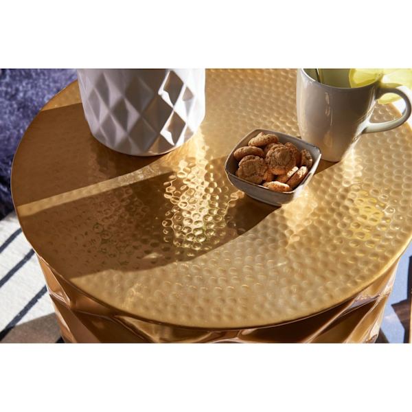 Rootz Sidobord - Soffbord - Guld Sidobord - Aluminium - Guld - Ø 43,5cm