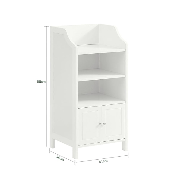 Rootz-kylpyhuoneen lipasto - Säilytyskaappi - MDF-järjestäjä - 41cm x 86cm x 36cm - Kärjen suoja - Tukeva muotoilu