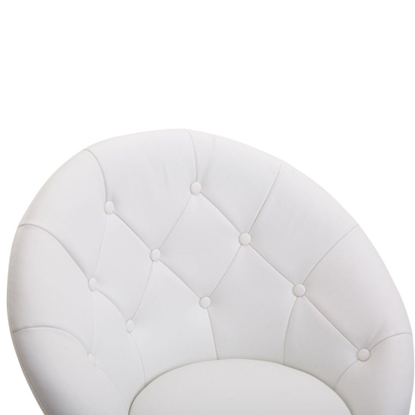 Rootz pyörivä tuoli - valkoinen - teräs, sieni, PU - 26,77 cm x 23,22 cm x 31,49 cm