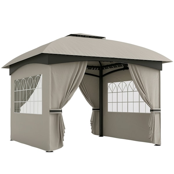 Rootz Garden Gazebo Beer -teltta - Ulkopako - Patio Canopy - UV -suoja - 3,35m x 3,35m x 2,85m