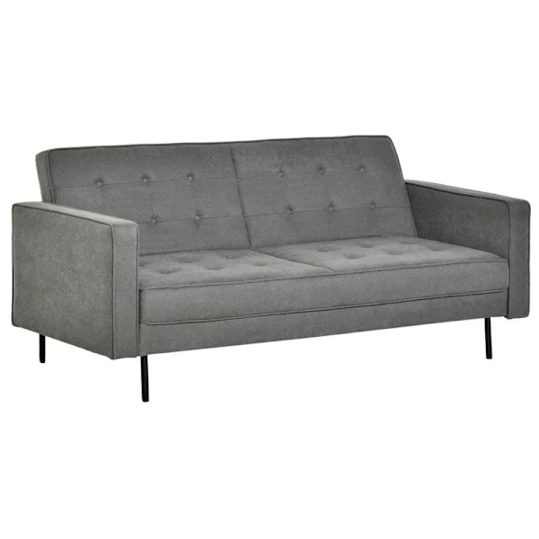Rootz Bäddsoffa - 3-sits bäddsoffa - Bomullstyg - MDF - Skum - Hem - Vardagsrum - Grå - 187 cm x 91 cm x 85 cm
