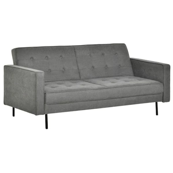 Rootz Sovesofa - 3-personers sovesofa - Bomuldsstof - MDF - Skum - Hjem - Stue - Grå - 187 cm x 91 cm x 85 cm