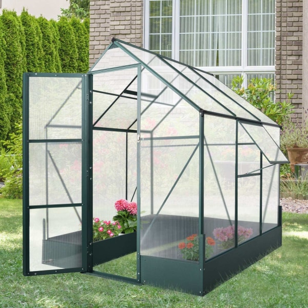 Rootz Greenhouse For The Garden - Transparent, Grön - PC, Alumin