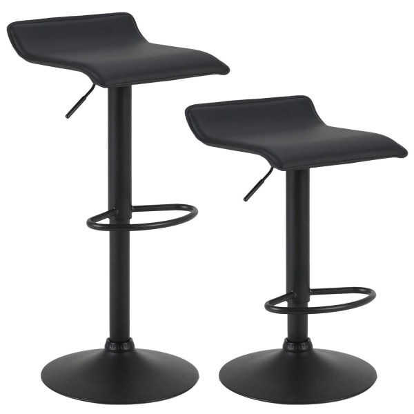Rootz baarijakkara - Bistro-istuin - Työtuoli - Designer Hocker - Korkeussäädettävä ahven - Kääntyvä satula - Nykyaikainen istuin - Musta