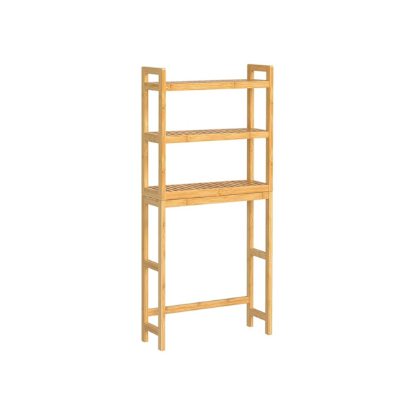 Rootz Bamboo toilethylde - Organizer til badeværelset - Opbevaringsstativ - Miljøvenlig - Pladsbesparende - Nem montering - Naturlige farver - 26 cm x