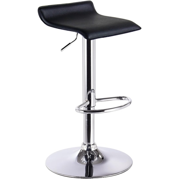 Rootz Designer barstol - Moderne barstol - Justerbar bordstol - Komfortabel, holdbar, nem vedligeholdelse - Imiteret læder - 39 cm x 38,5 cm, Højde 63