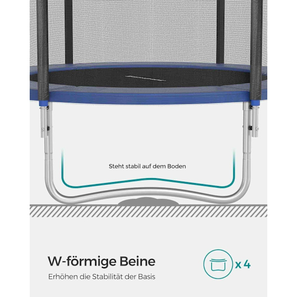 Rootz Trampolin - Børnetrampolin - Baggårdstrampolin - TÜV Rheinland-certificeret - 150 kg bæreevne - 76 cm - Galvaniseret stål