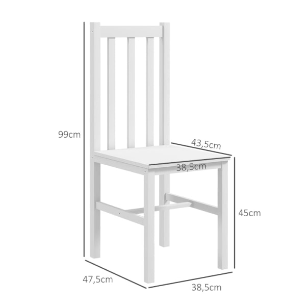 Rootz 2 keittiötuolin sarja - Ruokasalin tuolit - Modernit puiset tuolit - Massiivimänty - Mukavat istuimet - Helppo huoltaa - 47,5D x 38,5W x 99K cm