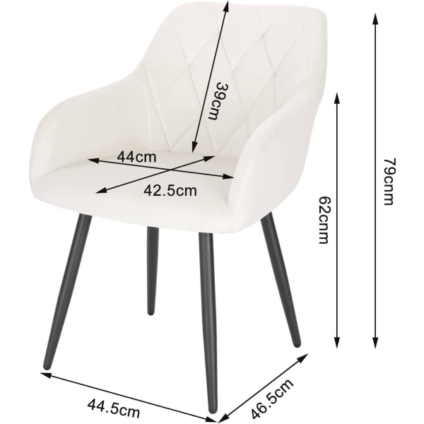Rootz Velvet Dining Chair - Ergonomisk stol - Bekväm sittplats -