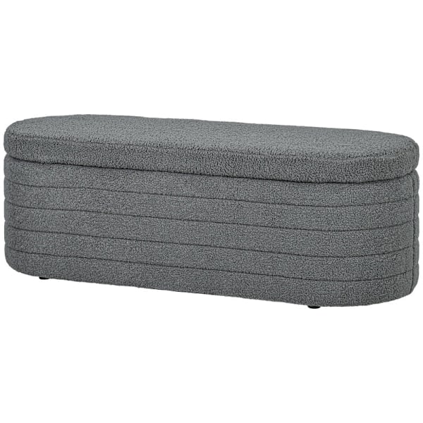 Rootz polstret sengebænk - Opbevaring Ottoman - Vinduessæde - 100% polyester - Eucalyptus træramme - 116 cm x 41 cm x 40,5 cm