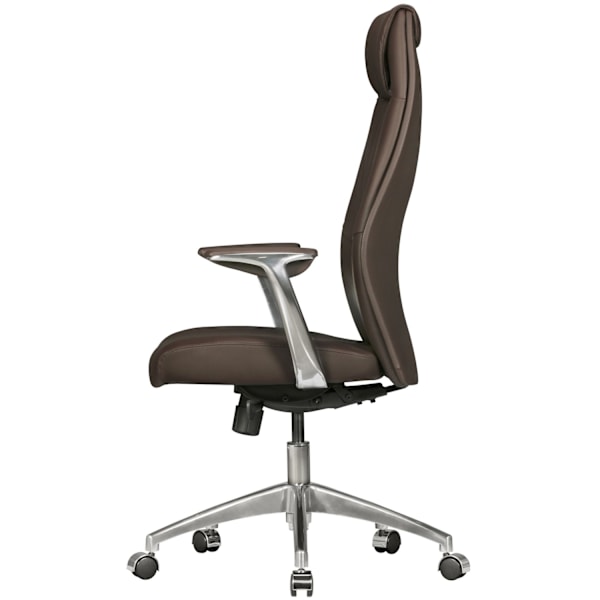 Rootz XXL Executive Chair - Kontorsstol - Äkta läder Stol - Bekvämt brett ryggstöd - Justerbar 3-stegs synkron mekanism - Anti-Shock funktion - 58cm x
