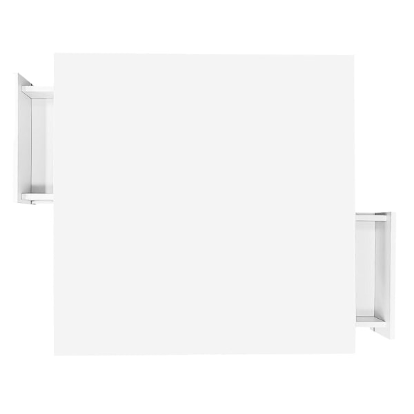 Rootz sofabord - højglans - luksusguldaccenter - Rigelig opbevaring - 70L x 70W x 35,5H cm
