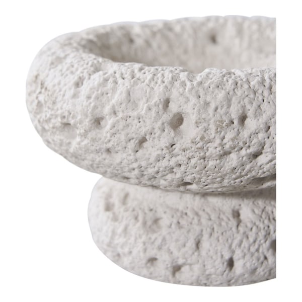 Rootz 2 -bituppsättningsljushållare - Cementljusstativ - Grått ljusbricka - Hållbart och elegant - 10,51 cm x 10,51 cm x 6,87 cm